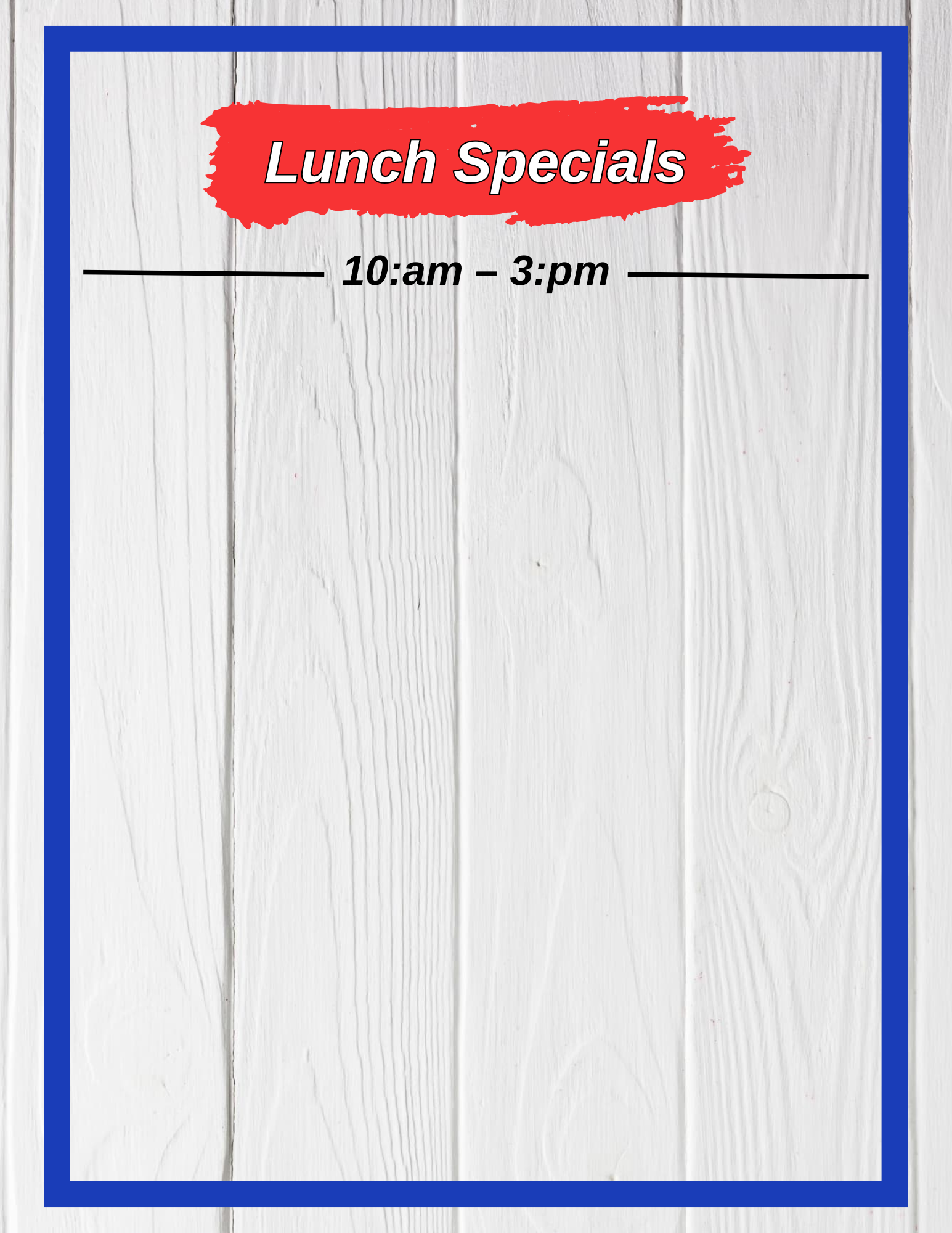 Special Menu Flyer